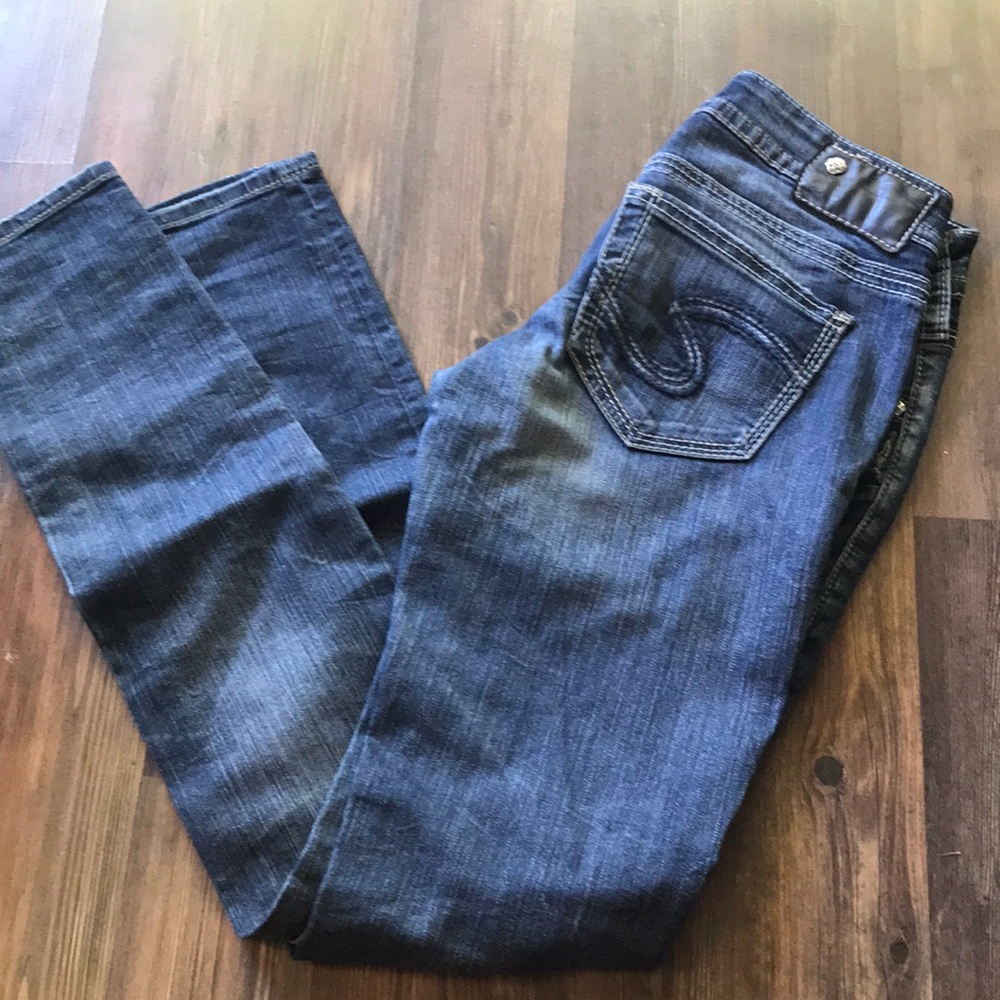 Silver skinny jeans